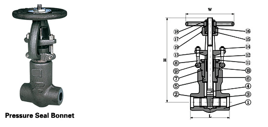 Clase 900 ~ 2500 Válvula de compuerta de presión-Seal